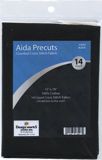 Fabric - Design Works Gold Quality Aida 14 Count 15"X18" - Black