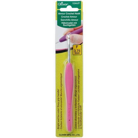 Crochet Hook - Size F5/3.5mm - Clover Amour Steel