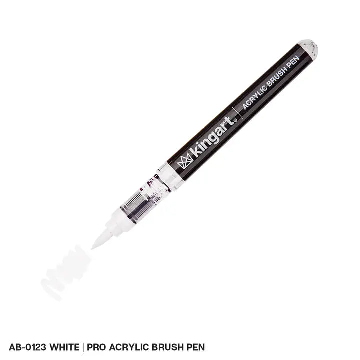 Markers - Pro Acrylic Paint Brush Pens - Single Colors - White