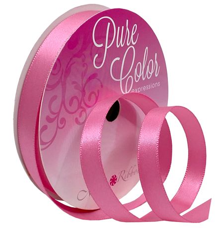 Ribbon - Morex Ribbon Double-Faced Satin Hot Pink 3/8"X15yd