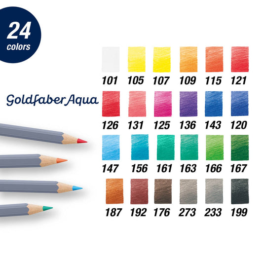 Pencils - Goldfaber Aqua Watercolor Pencils, Box of 24