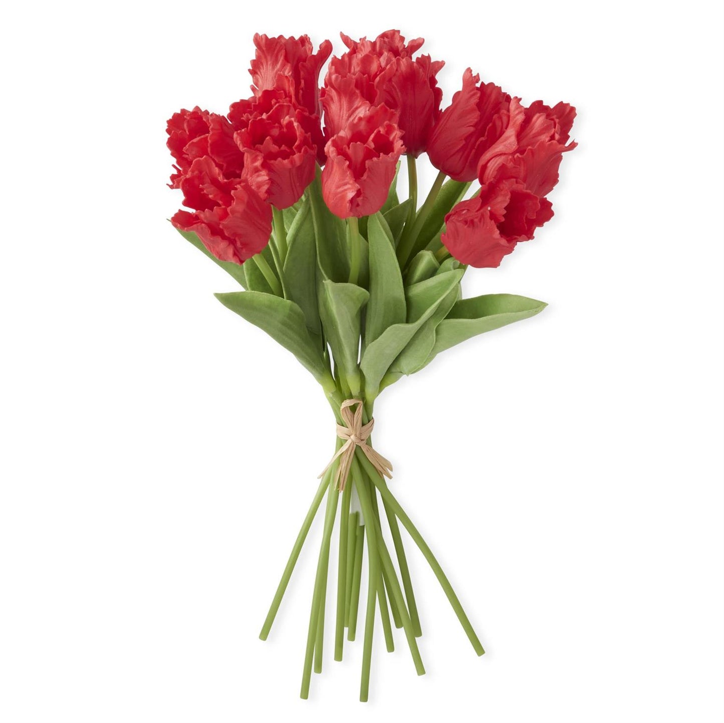Flower - 13 Inch Red Real Touch Parrot Tulip Single Stem