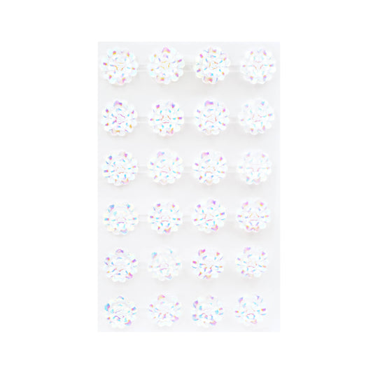 Stickers - Iridescent Flower Stone Stickers, 24-ct 19mm