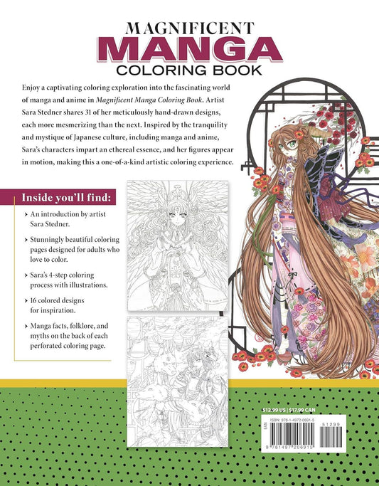 Coloring Book - Magnificent Manga Mythical & Magical Designs