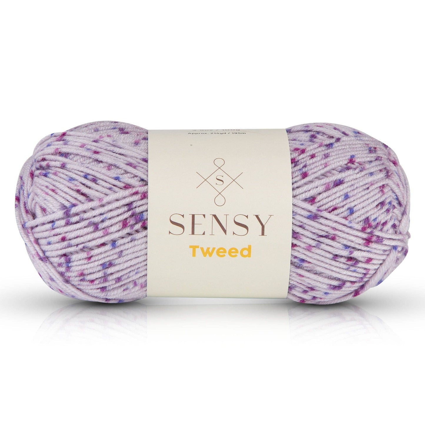 Yarn - Sensy Tweed Yarn, 3.5 oz, 214 Yards, Gauge 4 Medium: Purple