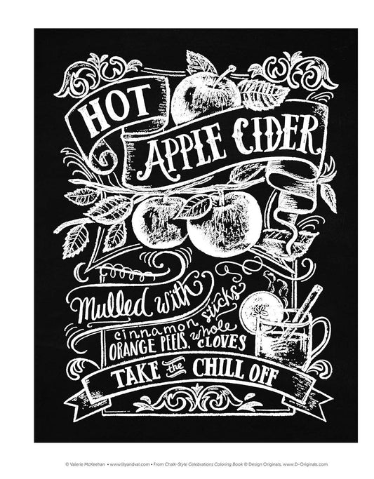 Coloring Book - Chalk-Style Celebrations Coloring Book - Uplifting Designs