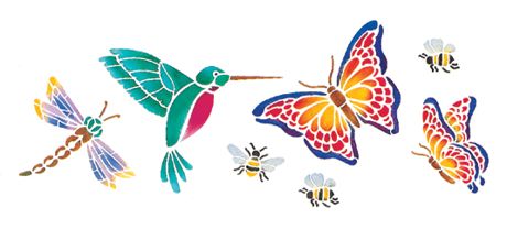 Stencil - Magic Decorative Stencils Butterflies & More 5.25"X13"