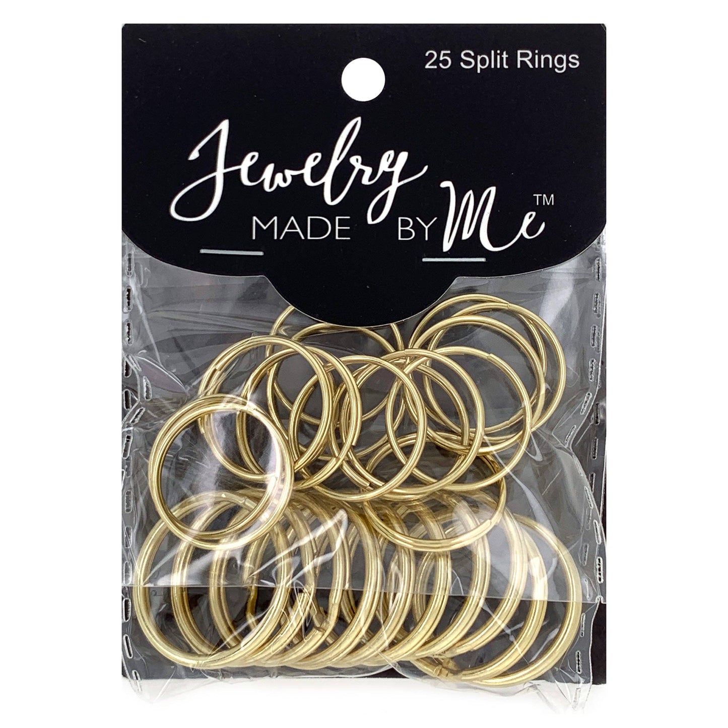 Jewelry - Gold Tone Split Rings, Two Sizes, Pack of 25