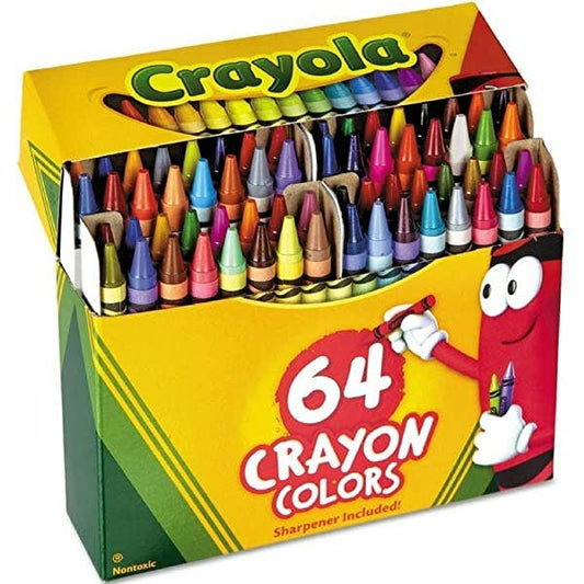 Crayons - 64 Count Crayola Crayons with Sharpener