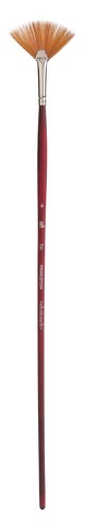 Paint Brush - Velvetouch Golden Taklon Long Handle Fan 4
