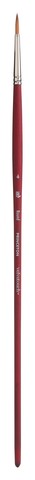 Paint Brush - Velvetouch Golden Taklon Long Handle Round 4