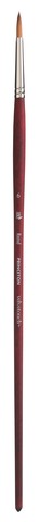 Paint Brush - Velvetouch Golden Taklon Long Handle Round 6