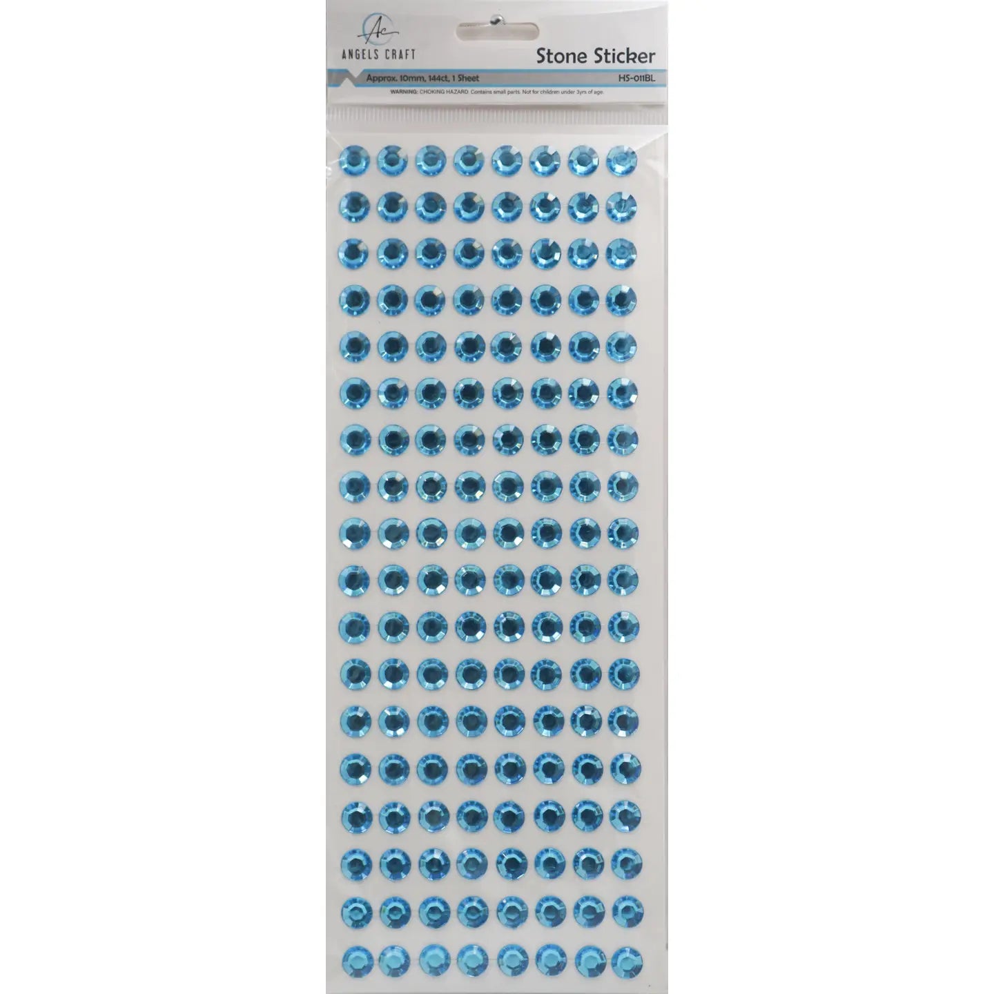 Stickers - Sparkle Round Gem Stickers - 10mm Sheet - Blue