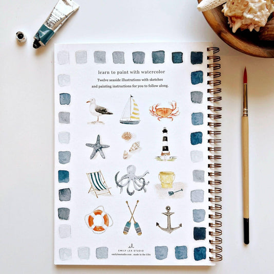 Workbook - Seaside watercolor workbook