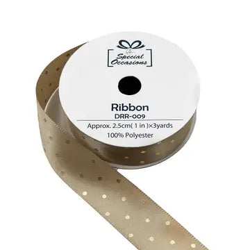 Ribbon - Polka Dot Satin Ribbon 1"X 3 Yards