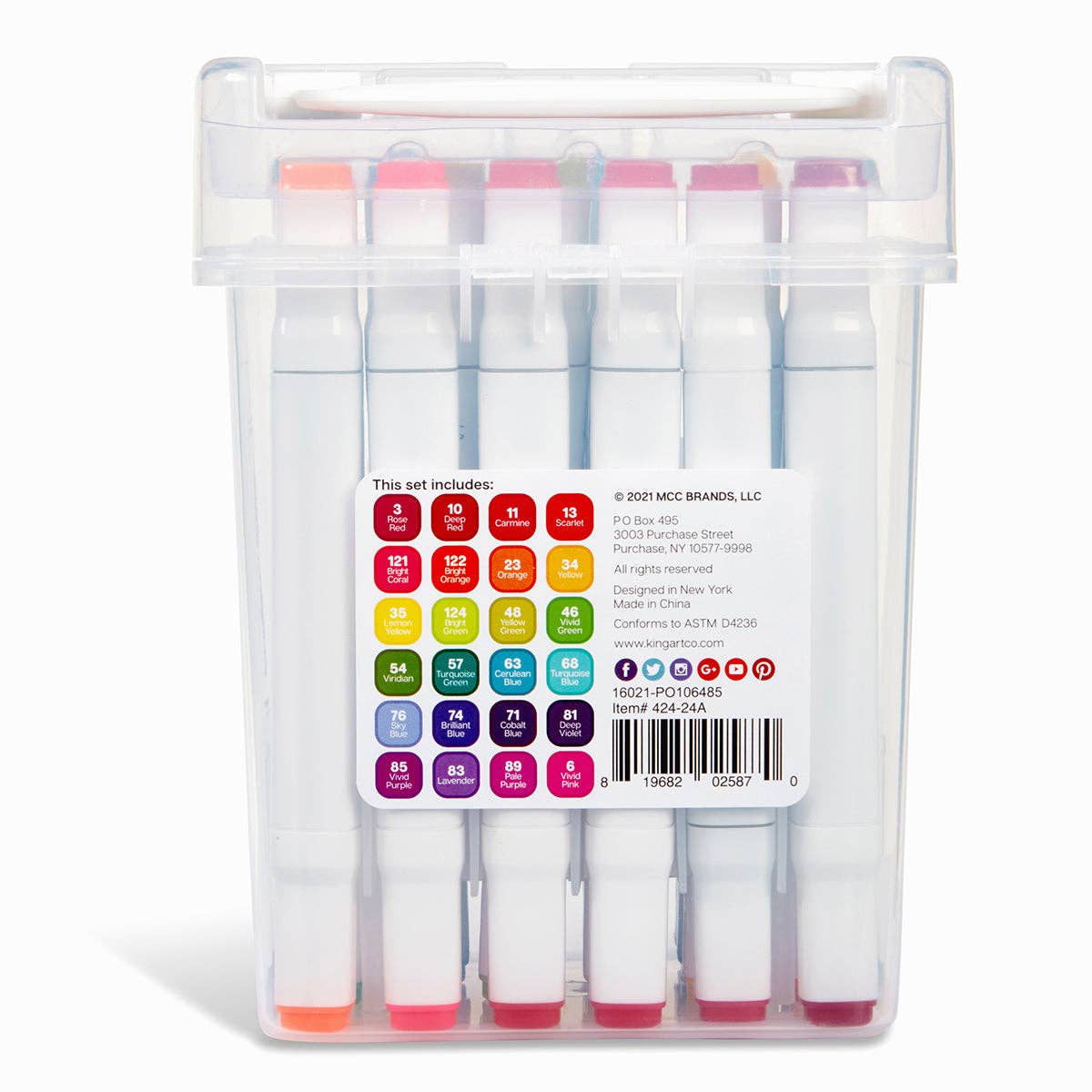 Markers - PRO Double-Ended Alcohol Markers - 24 Bright Colors