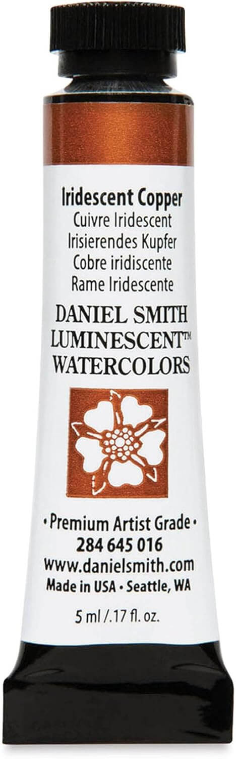 Daniel Smith Extra Fine Watercolor Paint 5ml Tube in Iridescent Copper - Premium Artist Grade Watercolor Paint.