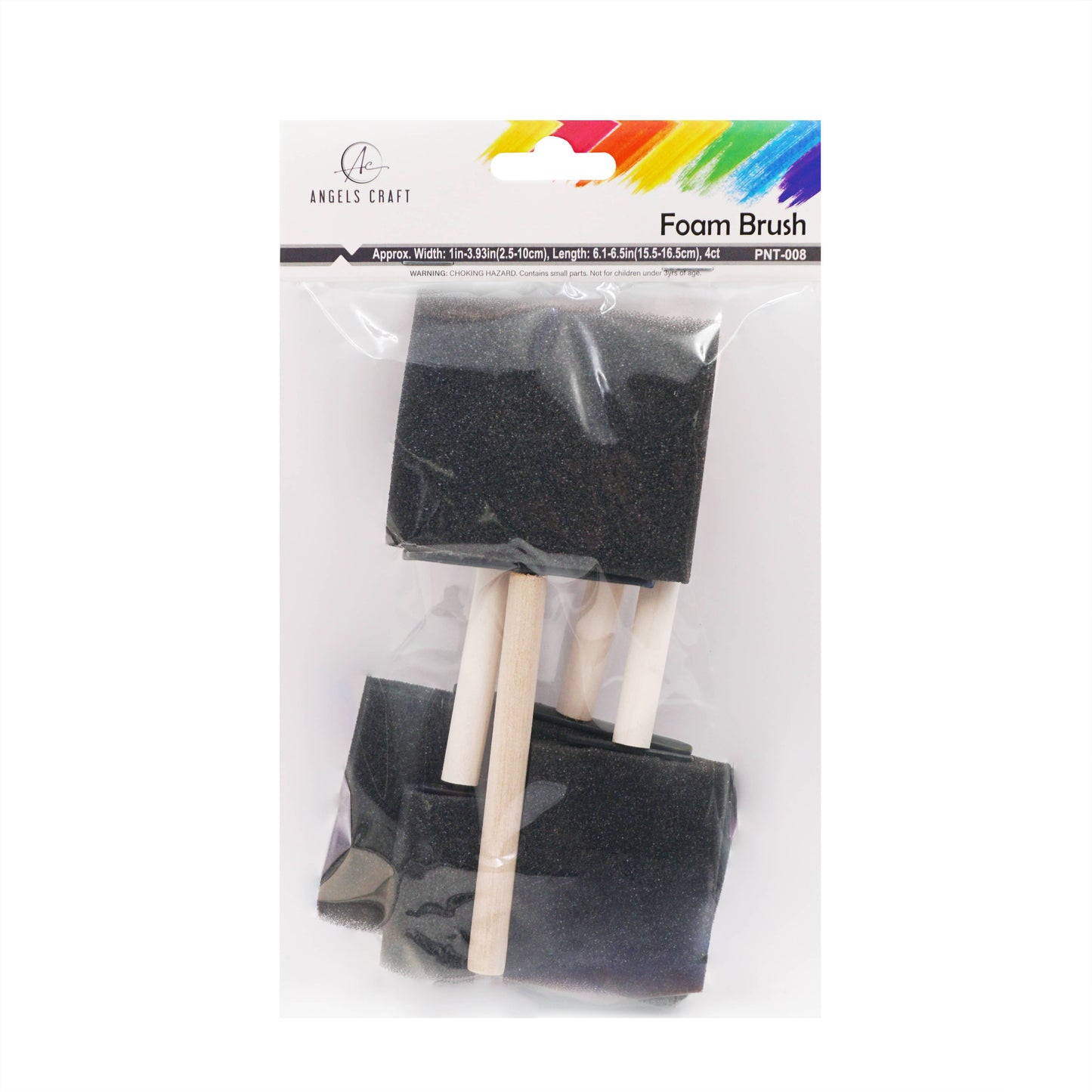 Paint Brush - Sponge Brush, Square, 4-ct