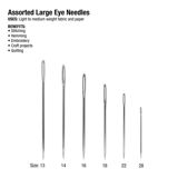 Sewing - SINGER Large Eye Hand Needles 50pk