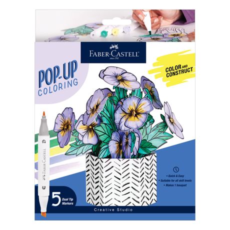 Coloring - Creative Studio Pop Up Coloring Bouquet Pansies