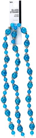 Beads - Cousin DIY Glass Strand 27.8in/70.5cm Blue