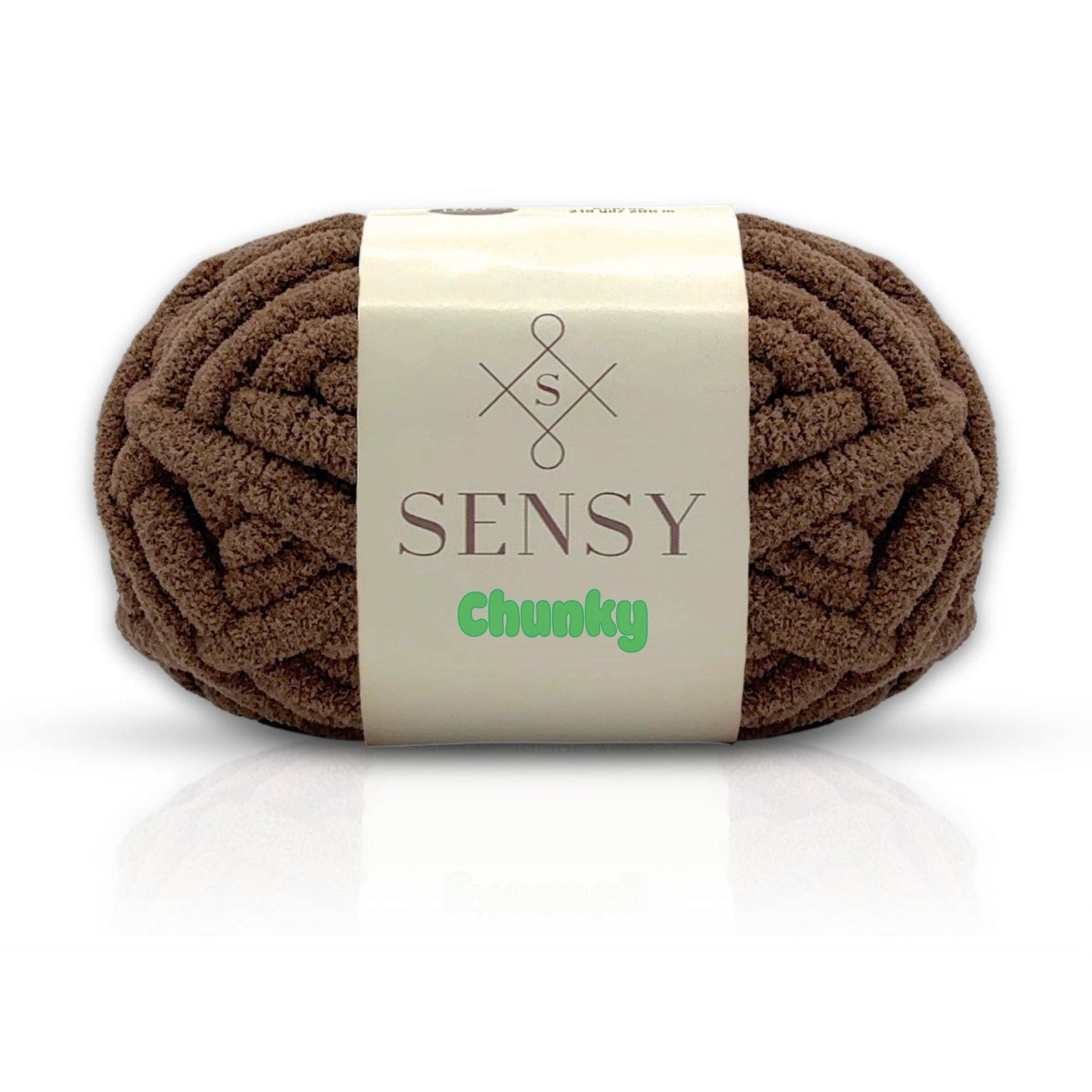 Yarn - Sensy Chunky Yarn, Blanket Yarn, 7 oz, 28 Yards, Gauge 7 Jumbo: Brown