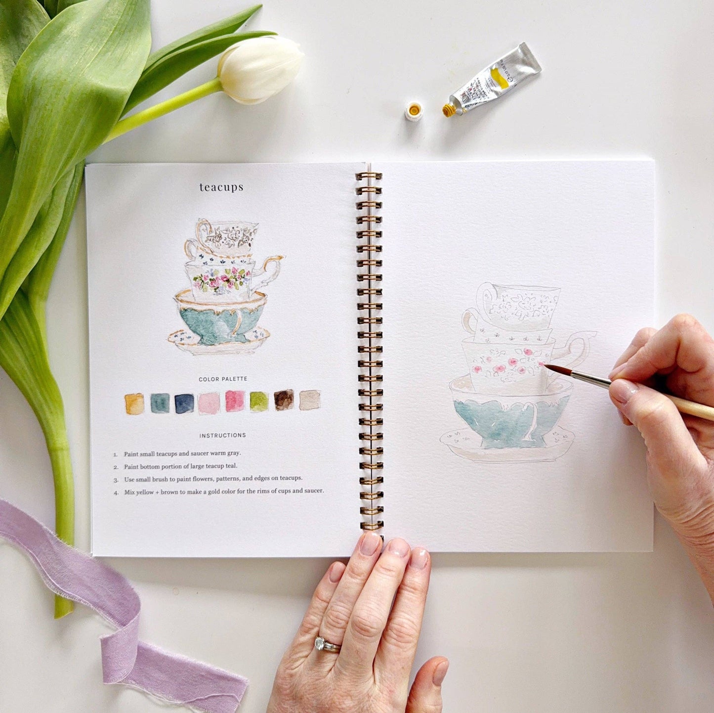Workbook - Spring watercolor workbook