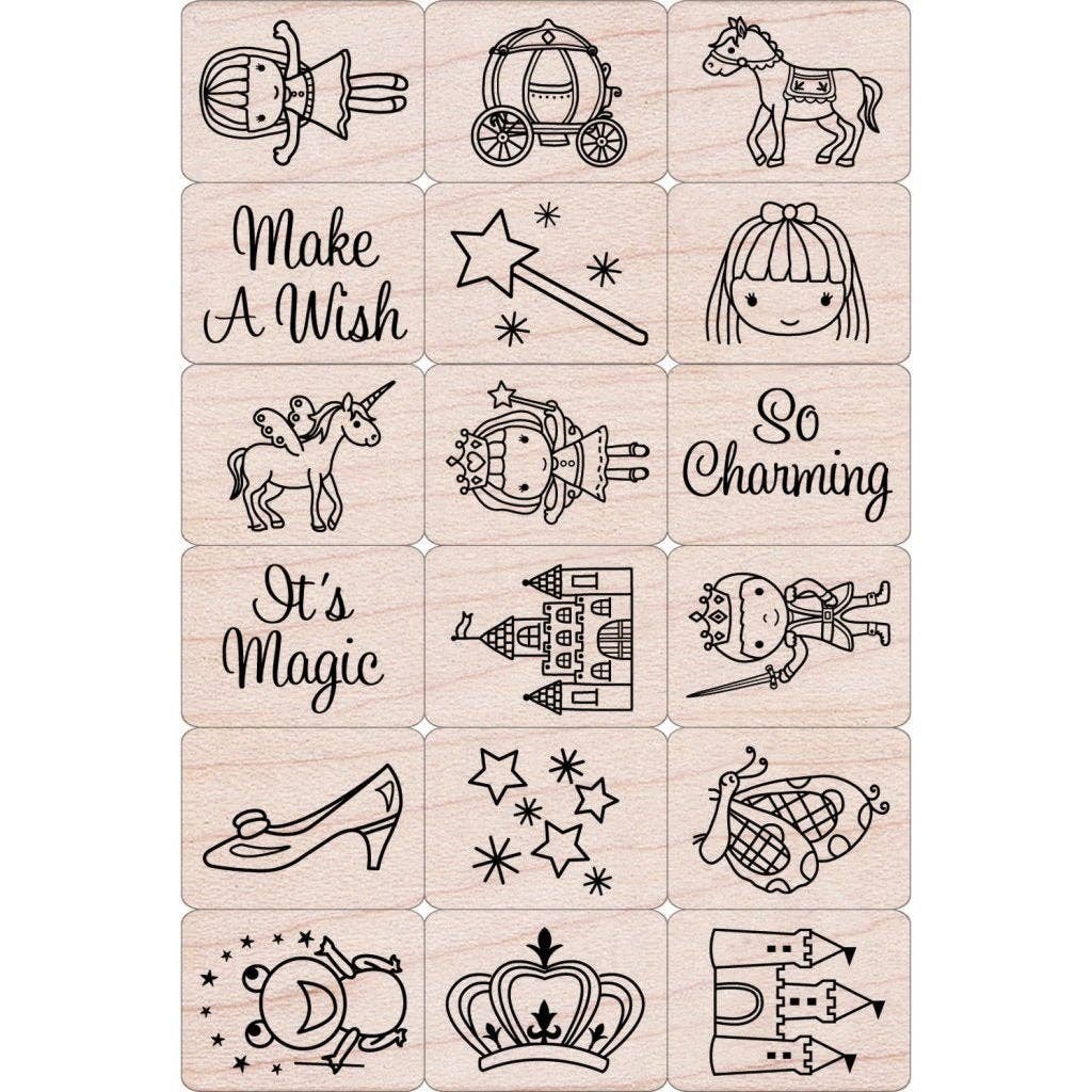 Stamp - Fairy Princess Wood Ink 'n Stamp Set