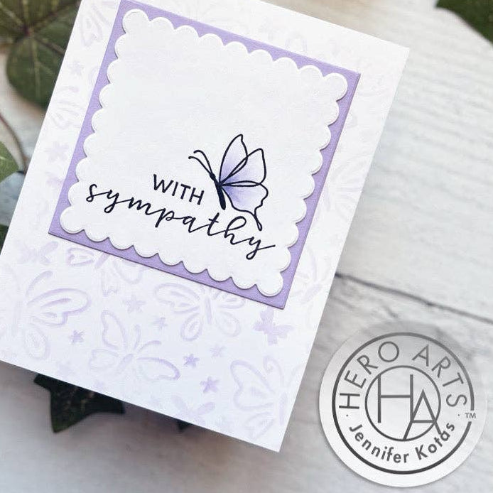 Stamp - With Sympathy Butterfly Wood Stamps