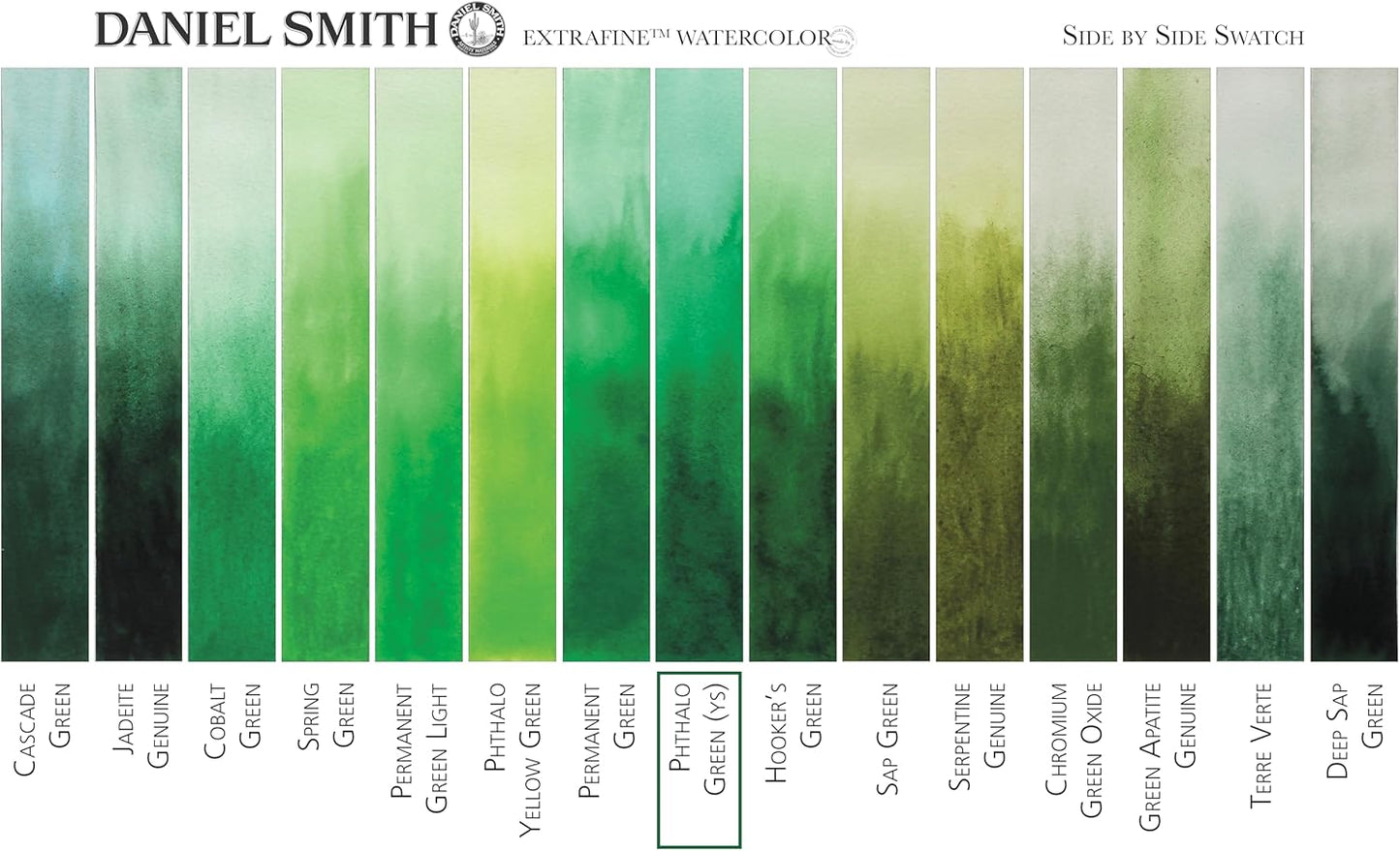 Paint - Daniel Smith Extra Fine Watercolor Paint 5ml Tube - Phthalo Green (Yellow Shade)