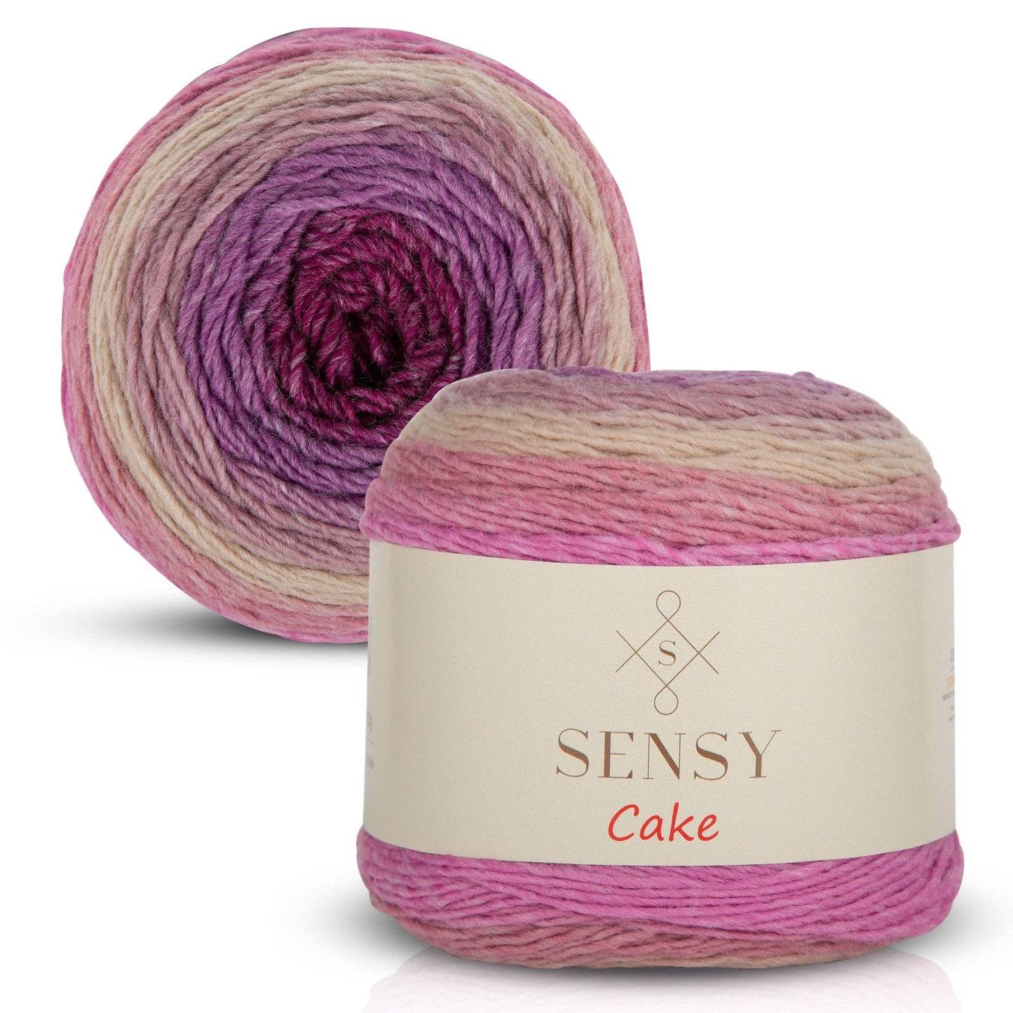 Yarn - Sensy Cake Yarn, 5.3 oz, 525 Yards, Gauge 3 Light: 565