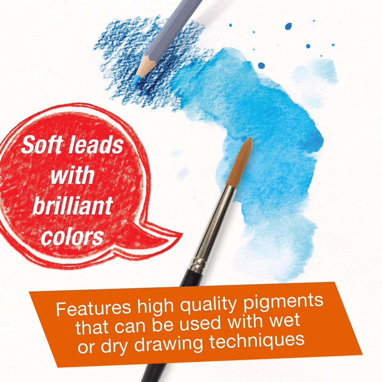 Pencils - Goldfaber Aqua Watercolor Pencils, Box of 12 Basic Colors