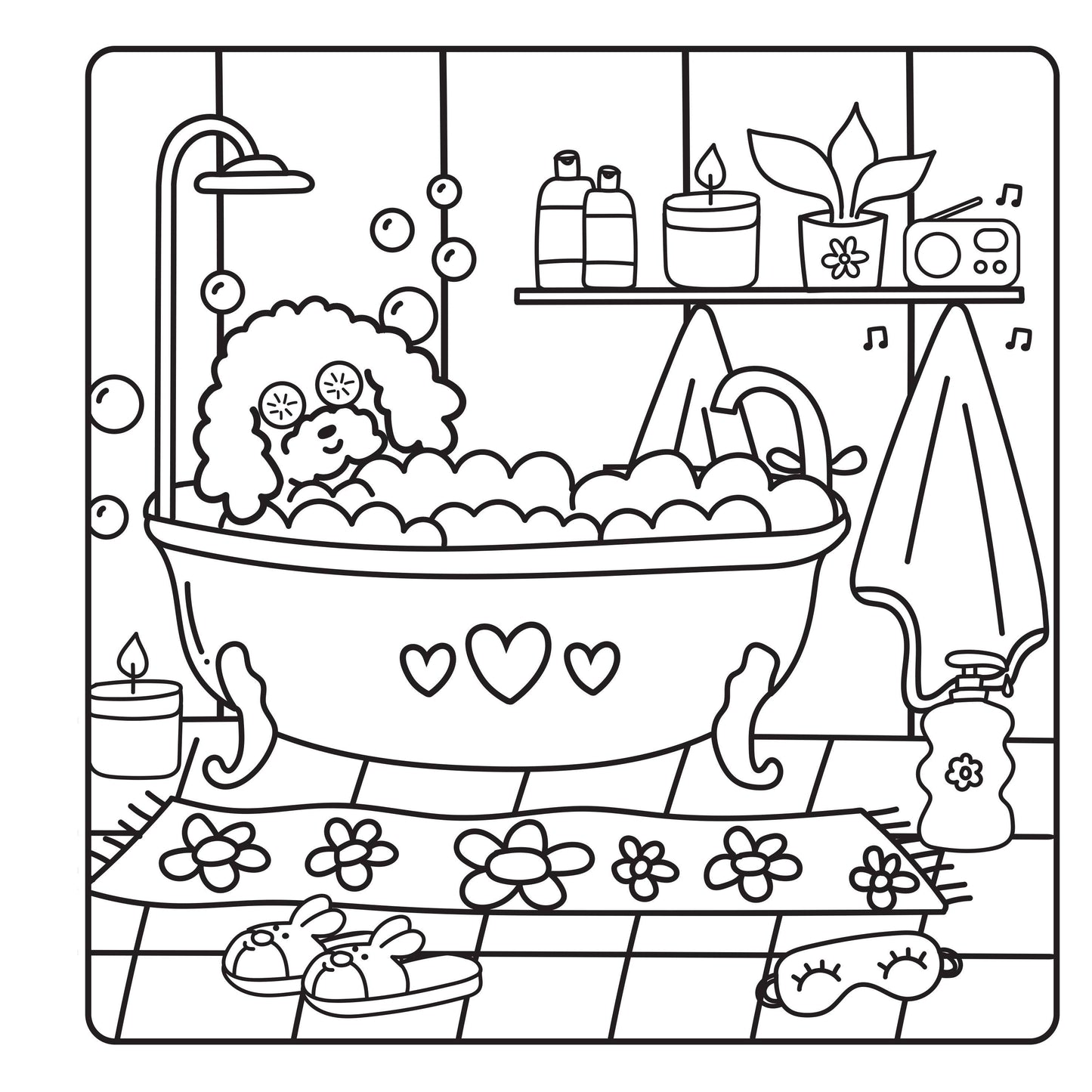 Coloring Book - Cozy & Calm