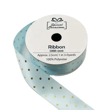 Ribbon - Polka Dot Satin Ribbon 1"X 3 Yards