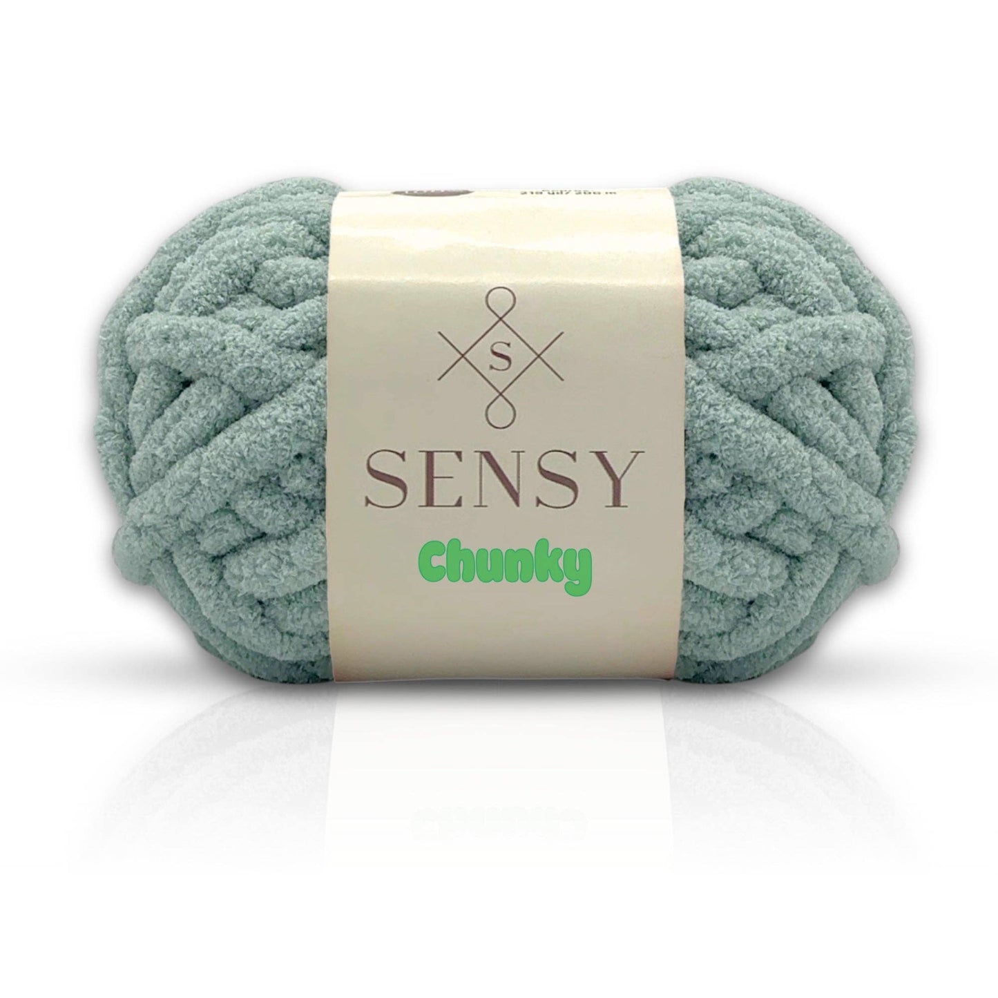 Yarn - Sensy Chunky Yarn, Blanket Yarn, 7 oz, 28 Yards, Gauge 7 Jumbo: Sage