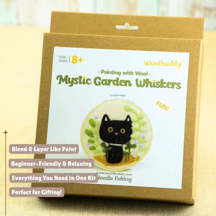 Felting - Wool Painting Kit: Mystic Garden Whiskers Cat