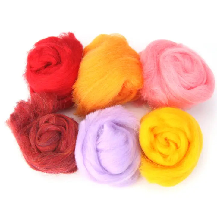 Felting - Summer - Color Wool Fiber For Needle Felting