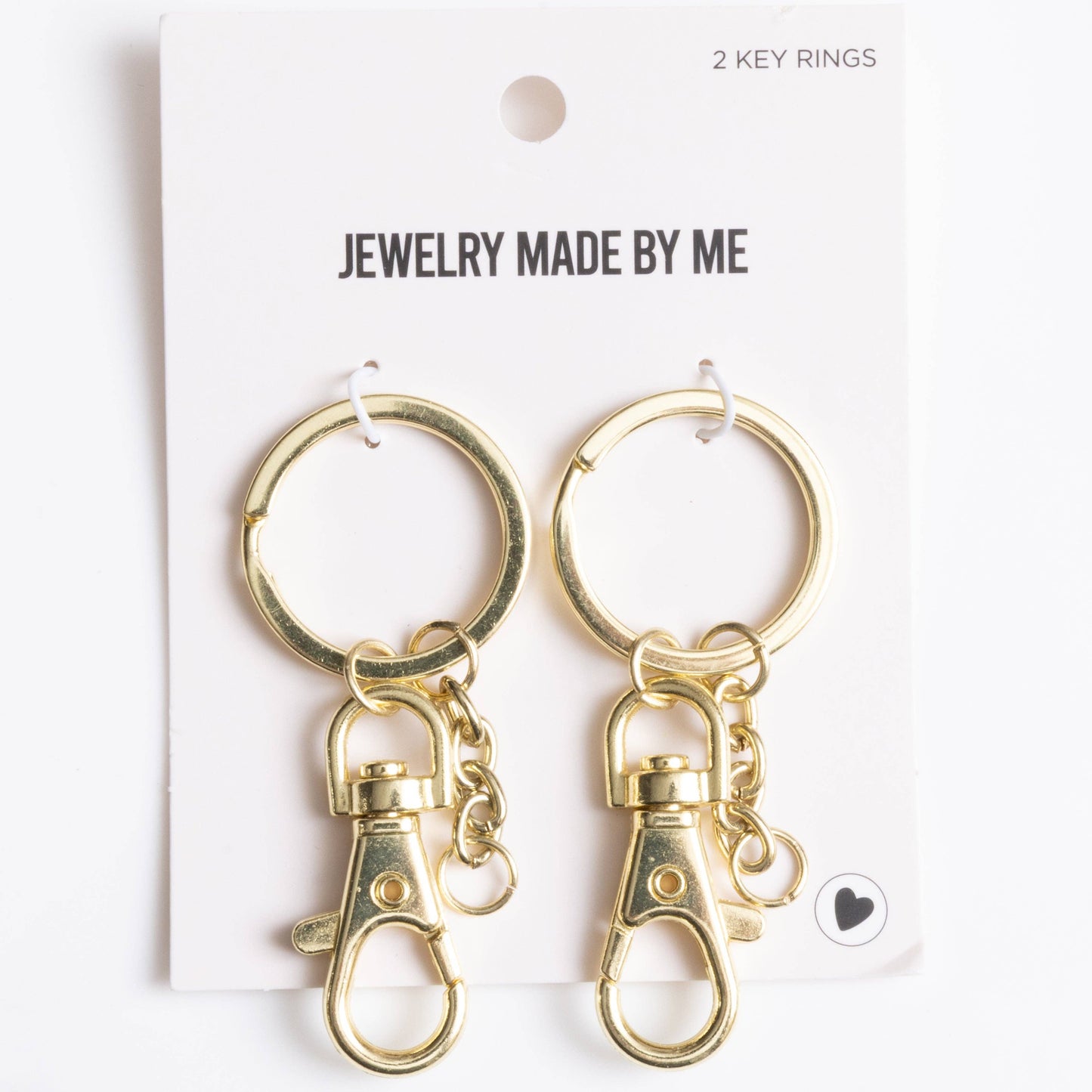 Jewelry - Gold Classic Key Rings with Lobster Clasp 2pc Set