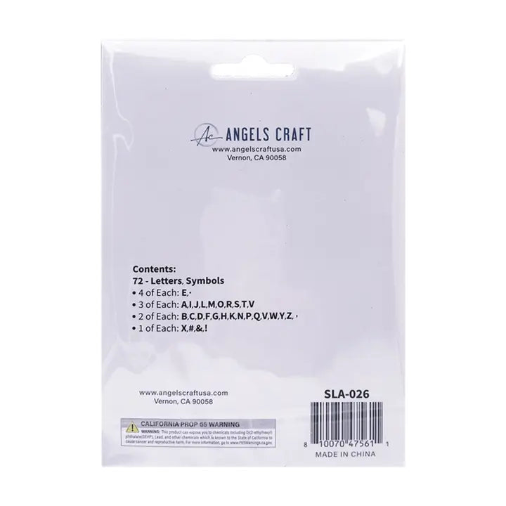 Stickers - Glitter Rhinestone Letters, 4sheets, 1.26in(3.2cm), 72ct