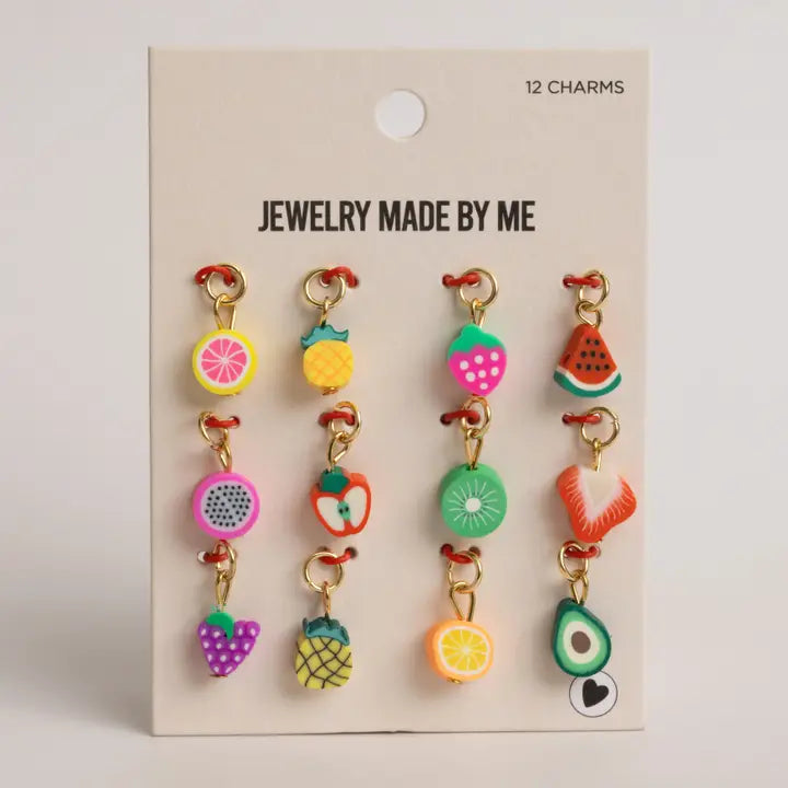 Jewelry - Fresh Picked Fruit Charm Set Polymer Fruit Slice Charms Set of 12