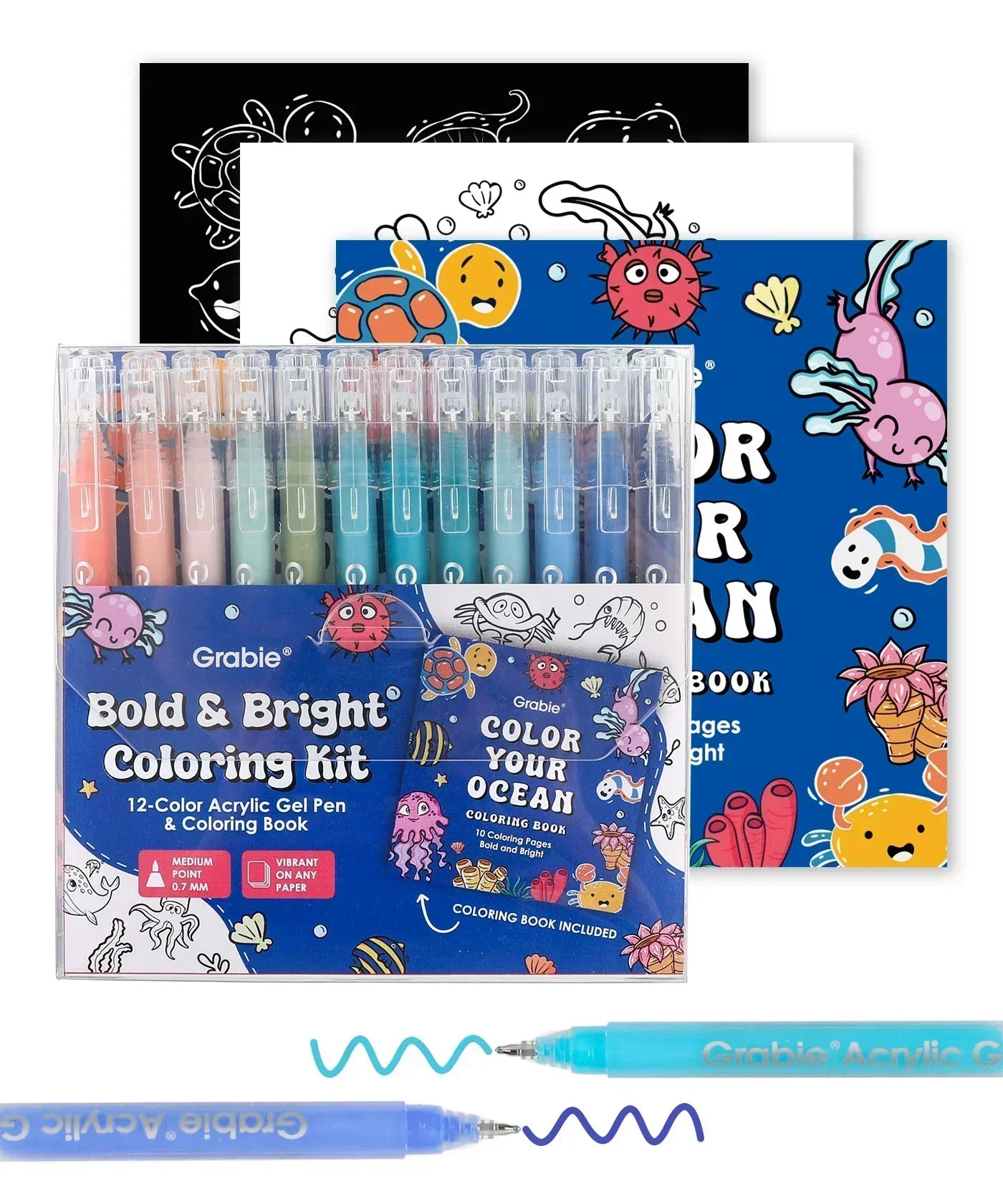 Markers - Bold & Bright Coloring Kit - Ocean