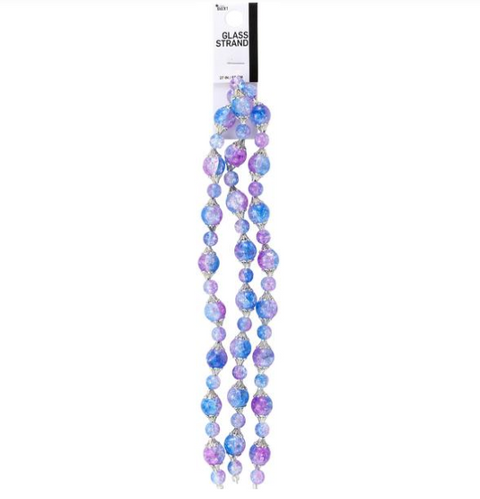 Beads - Cousin DIY Glass Strand 27IN/68CM Blue & Purple