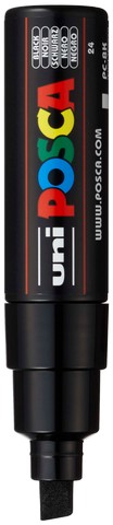 Markers - POSCA PC-8K Acrylic Paint Marker Chisel Tip Black