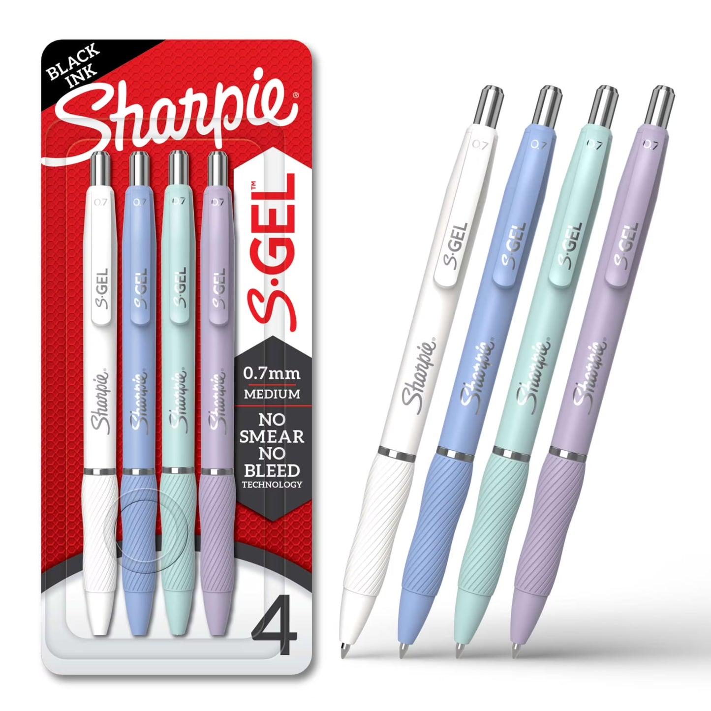 Pens - Sharpie S-Gel .7mm Medium Point Pens 4/Pkg Assorted Fashion