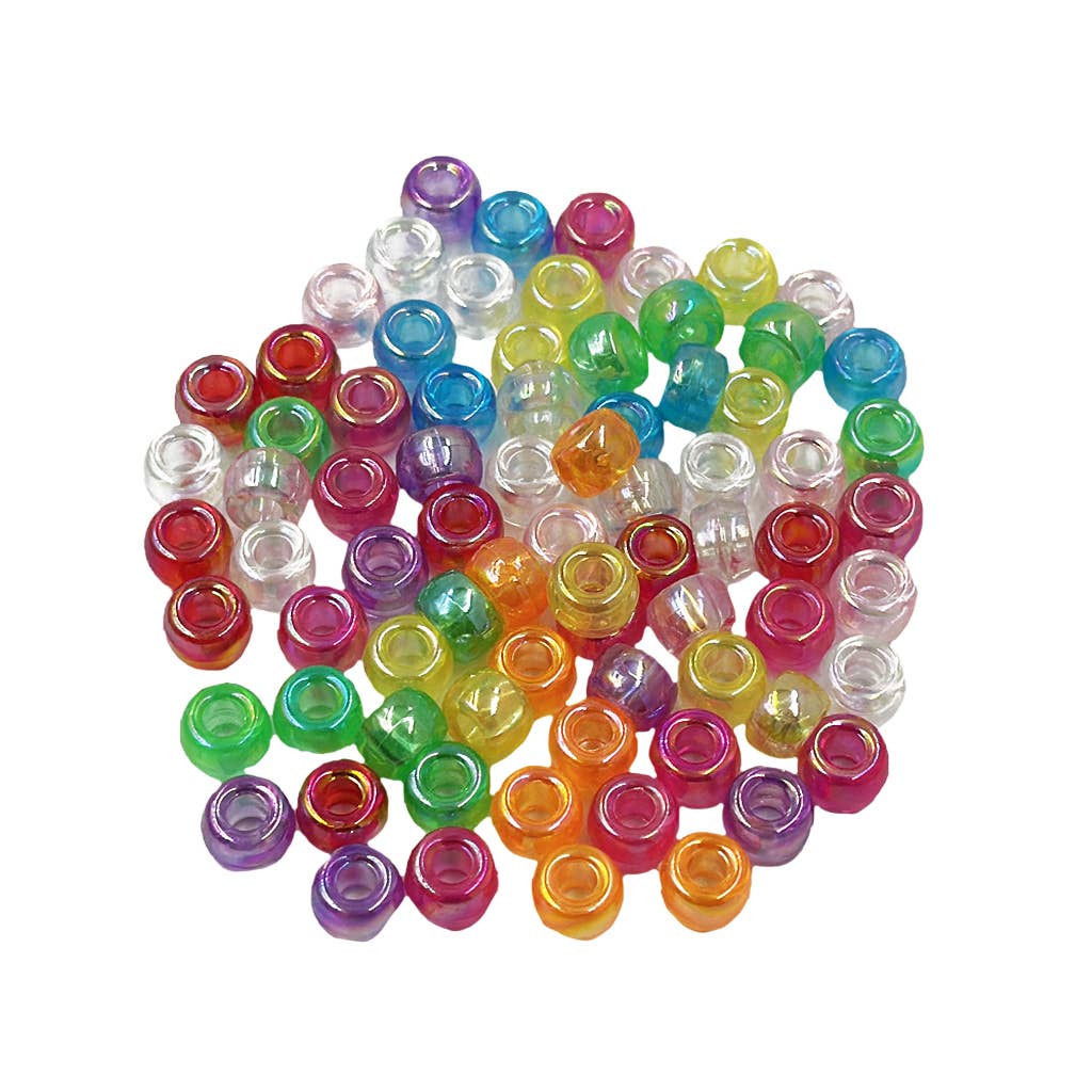 Jewelry - Pony Beads, 6x9mm Multi Color
