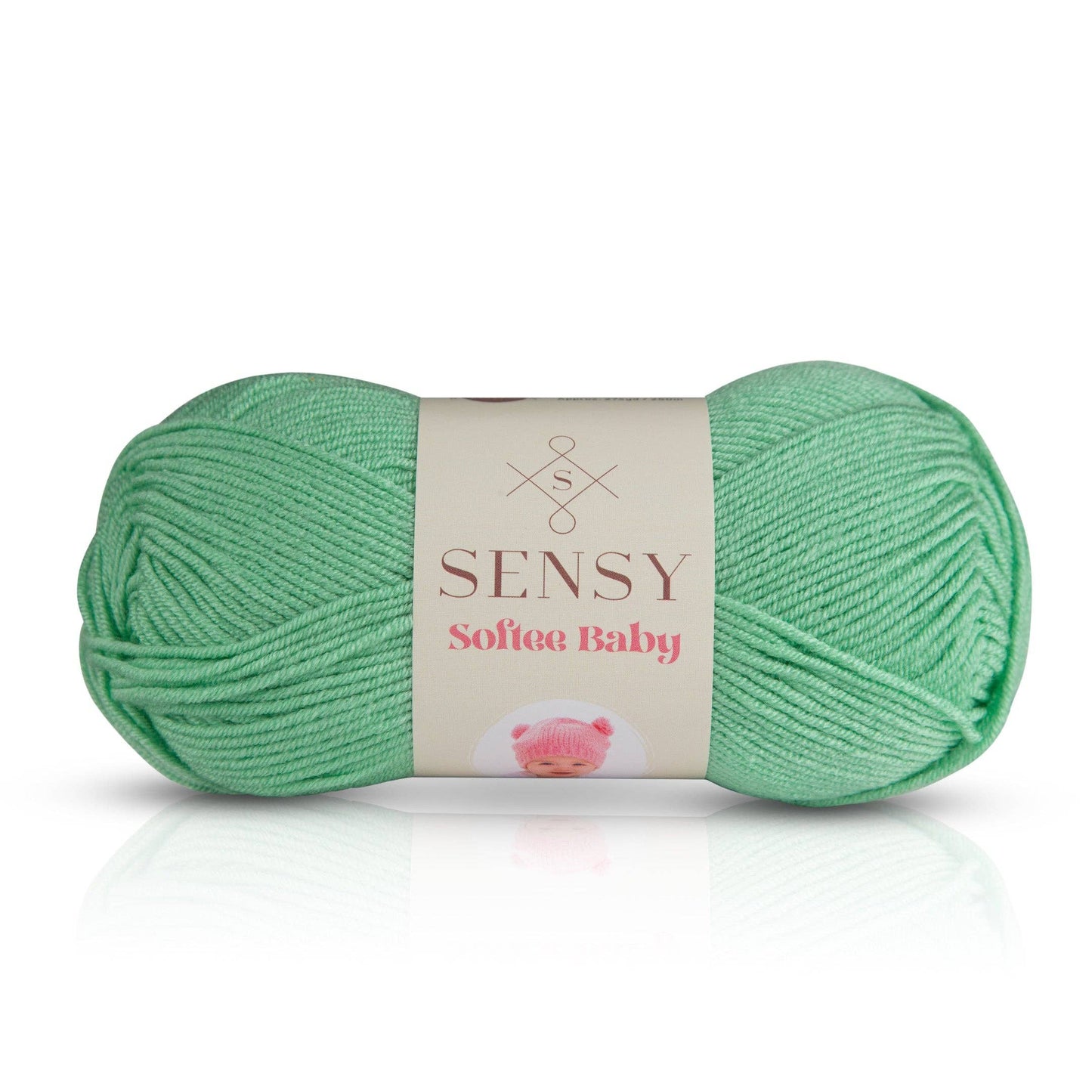 Yarn - Sensy Softee Baby Yarn, 3.5 oz, 275 Yards, Gauge 3 Light: Siamese Green