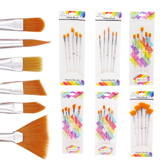 Paint Brush - Set, 5 Brushes Angle