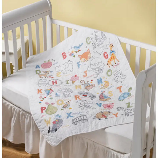 Cross Stitch - Bucilla Baby Stamped Cross Stitch - Abc Crib Cover