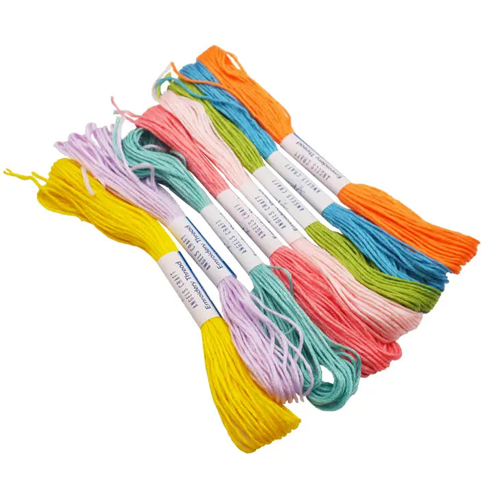Thread - Pastel Colored Embroidery Thread 8ct