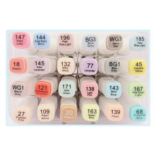 Marker - Pastel Dual Tip Markers Set, 24 Colors